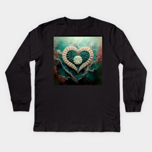 Water Hearts Of Love 10 Kids Long Sleeve T-Shirt